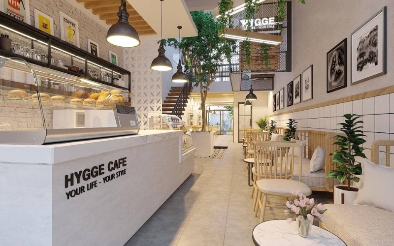 Thiết kế quán cafe nhà ống mang dấu ấn thương hiệu riêng