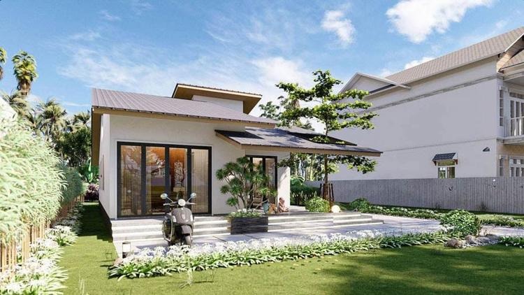 Tiểu cảnh sân vườn mẫu nhà kiểu nhật nhỏ xinh với hồ cá koi và lối đi rải sỏi trắng yên bình