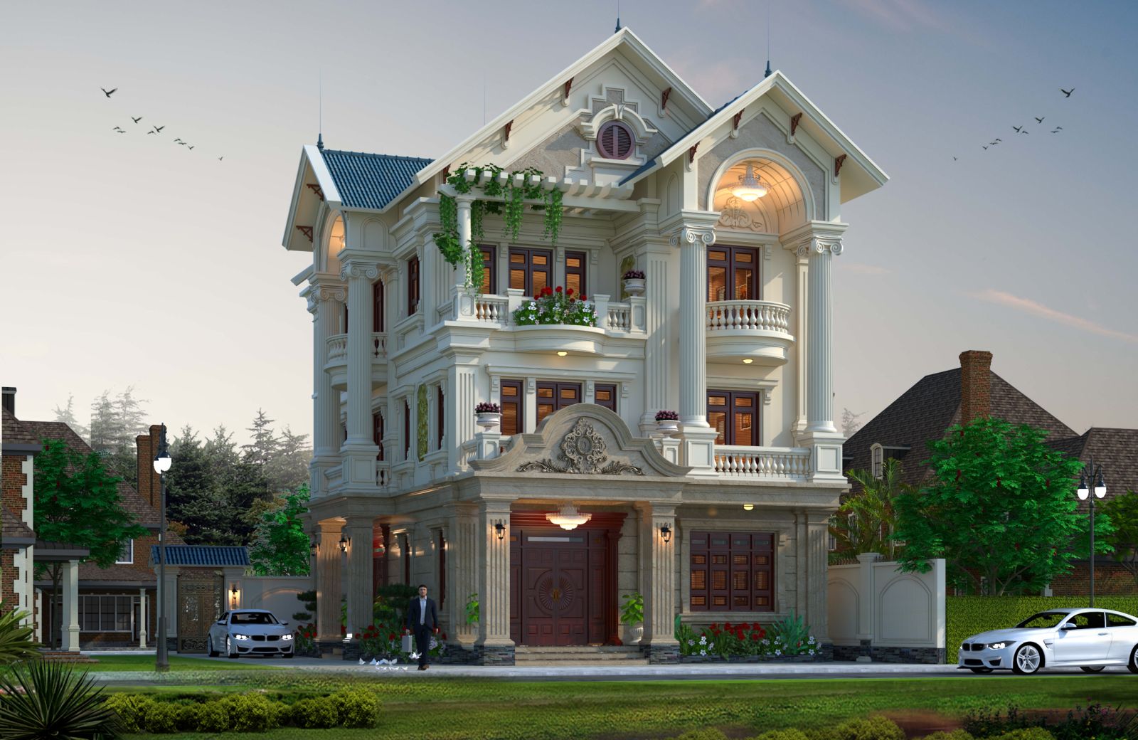 Mẫu nhà mái Thái 4 tầng phù hợp với loại hình đất nào?