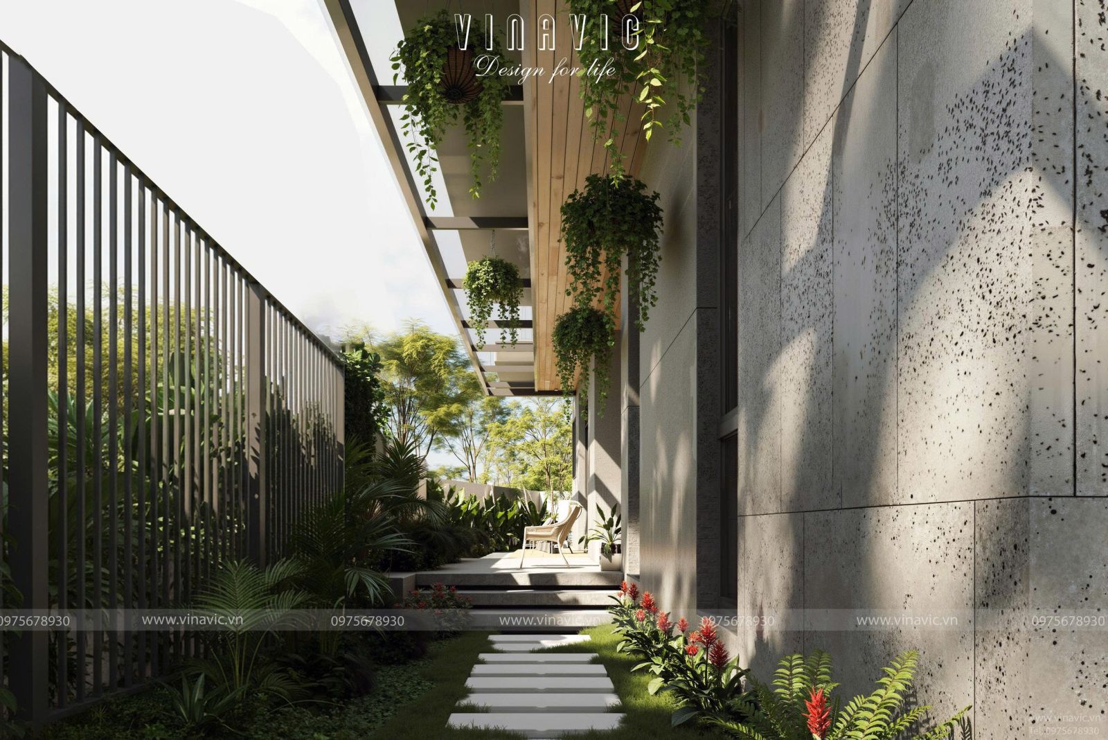 Sân vườn xanh, kết nối không gian sống