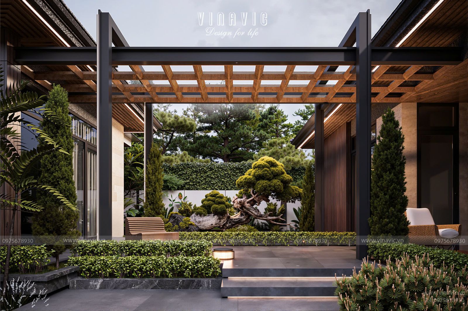 Thiết kế biệt thự nghỉ dưỡng tại gia sang trọng, đẳng cấp 25x60m BT2446