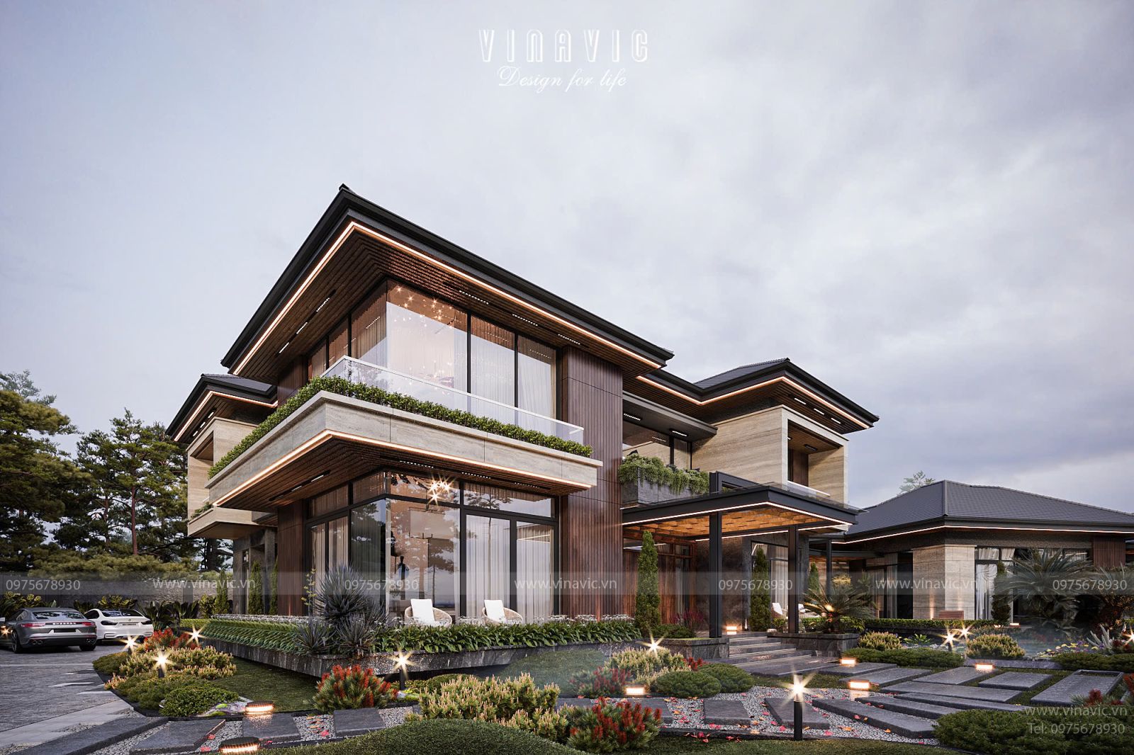 Ý tưởng thiết kế biệt thự nghỉ dưỡng tại gia sang trọng BT2446