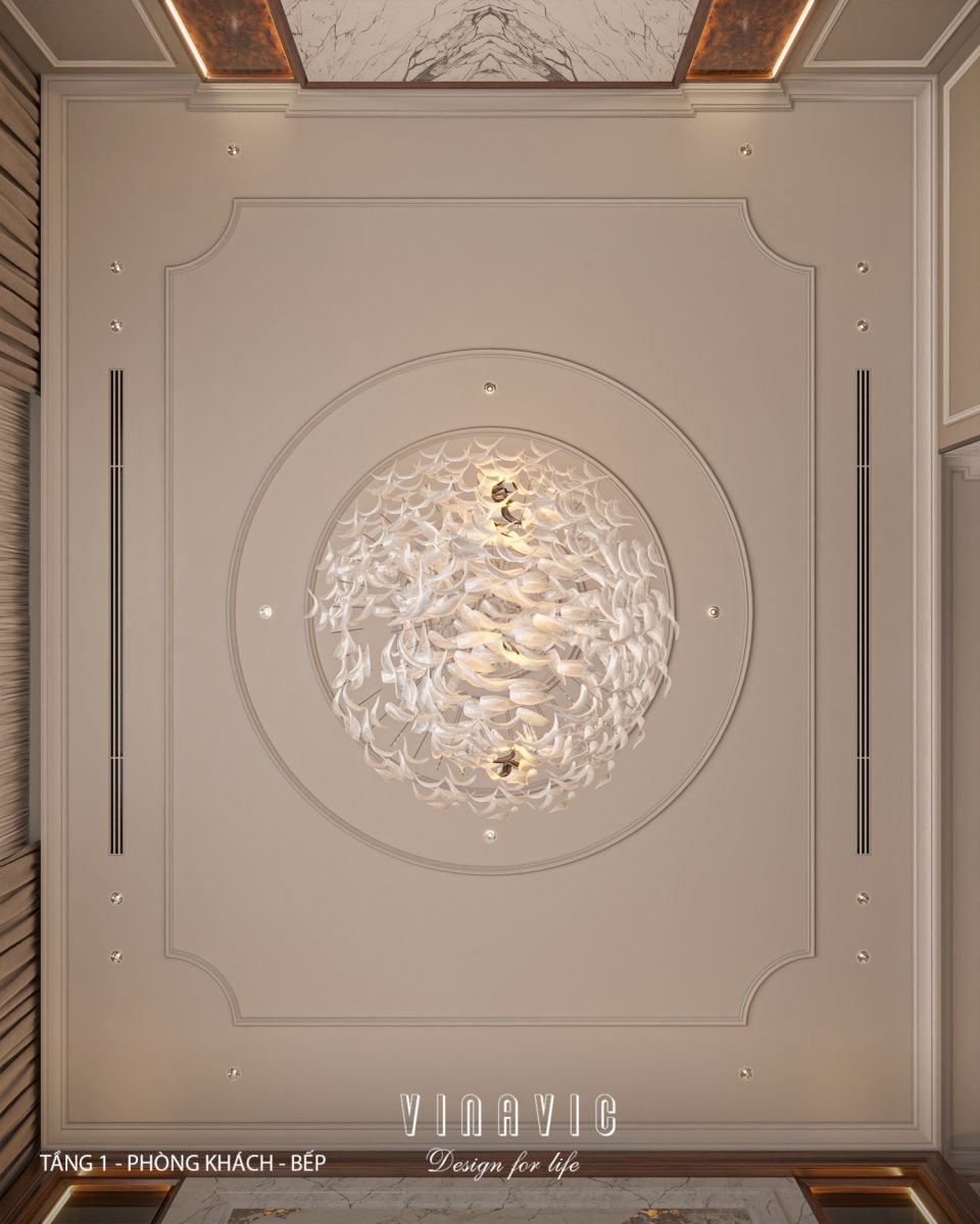 Thiết kế nội thất phòng khách nhà phố 4 tầng hiện đại có tầng lửng 6x12m NT2359