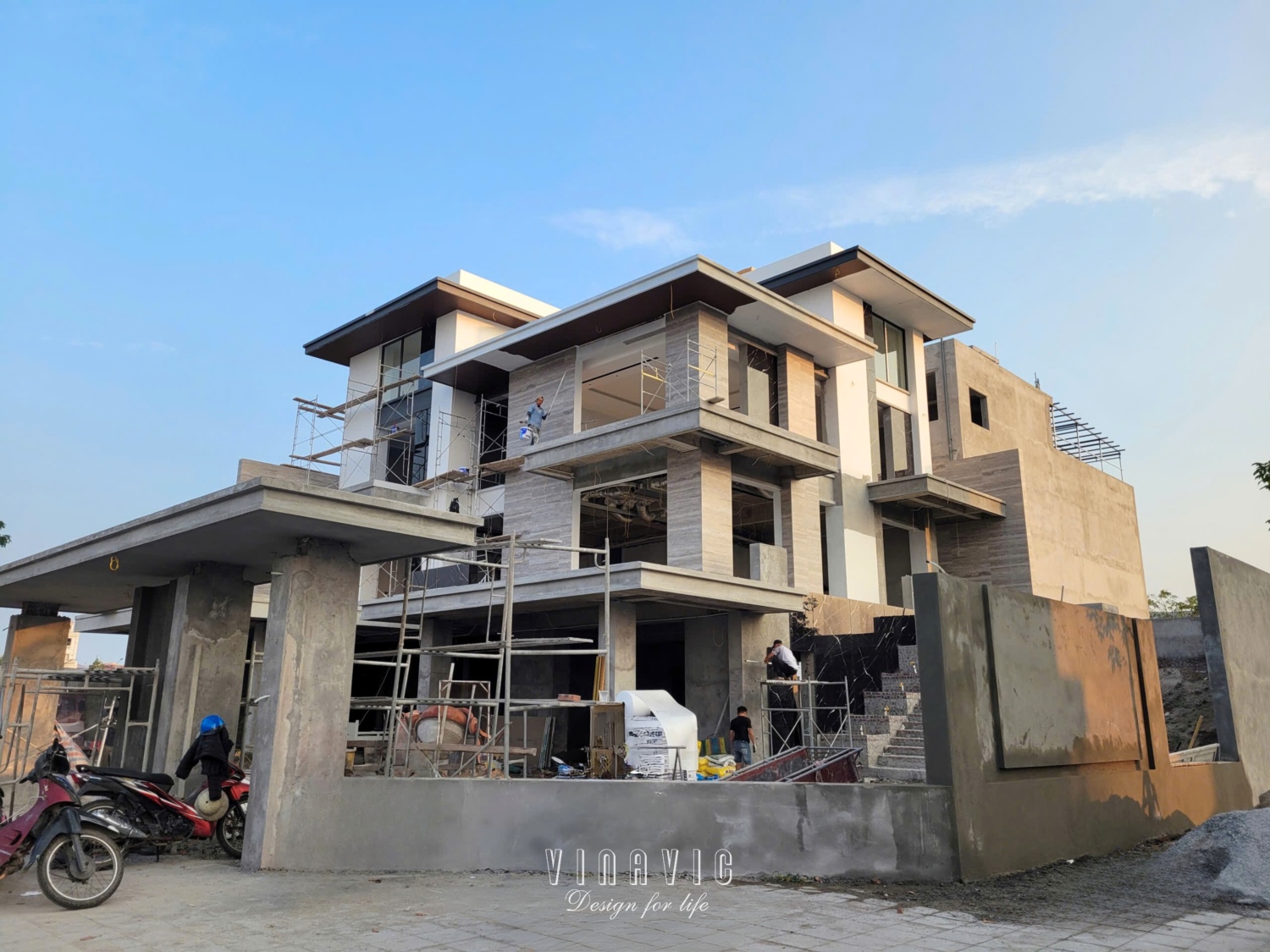 Thi công biệt thự 4 tầng 22m x 17m (CĐT: Mr.Lưu- Hải Dương) TCBT2250