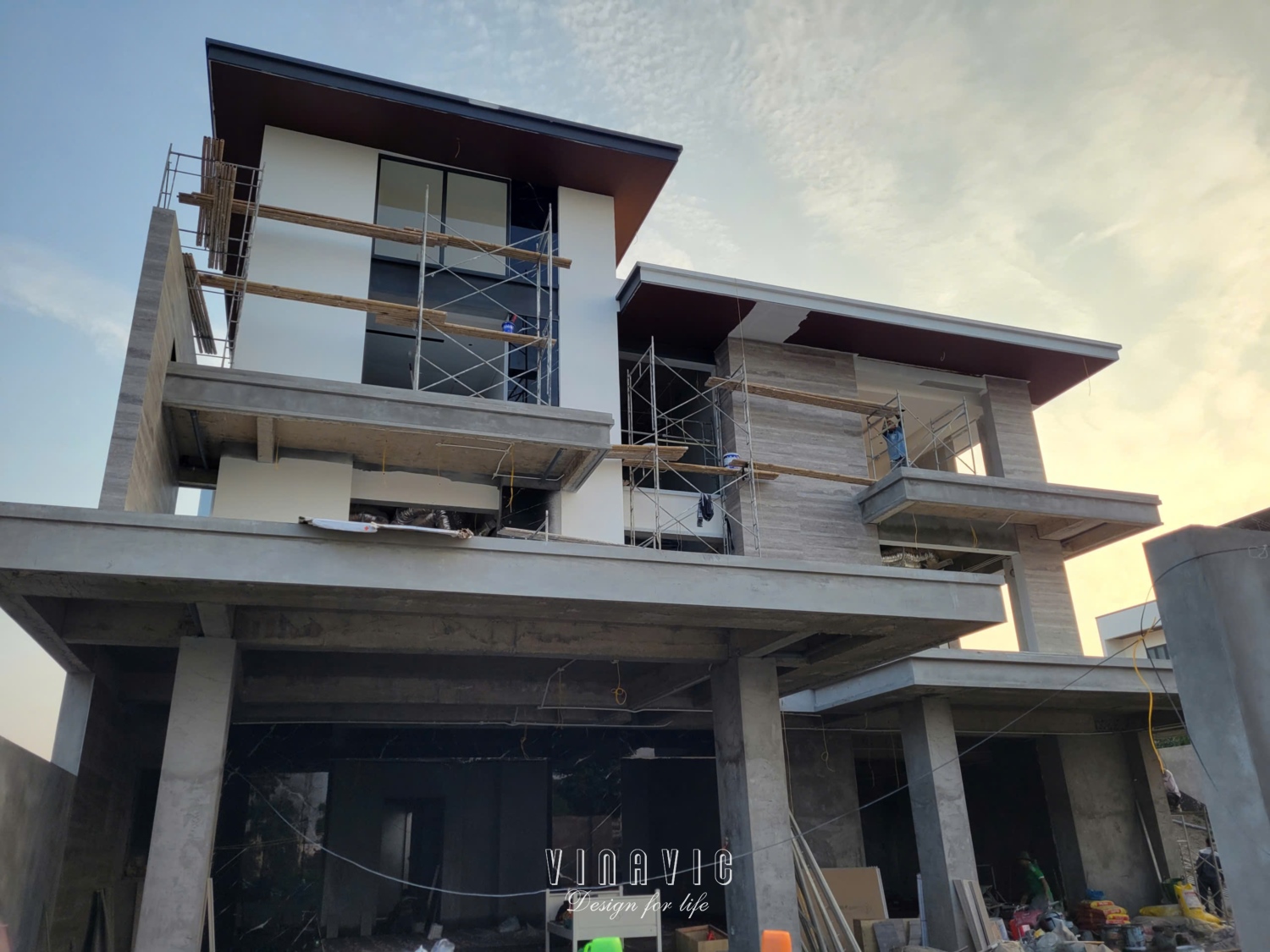 Thi công biệt thự 4 tầng 22m x 17m (CĐT: Mr.Lưu- Hải Dương) TCBT2250