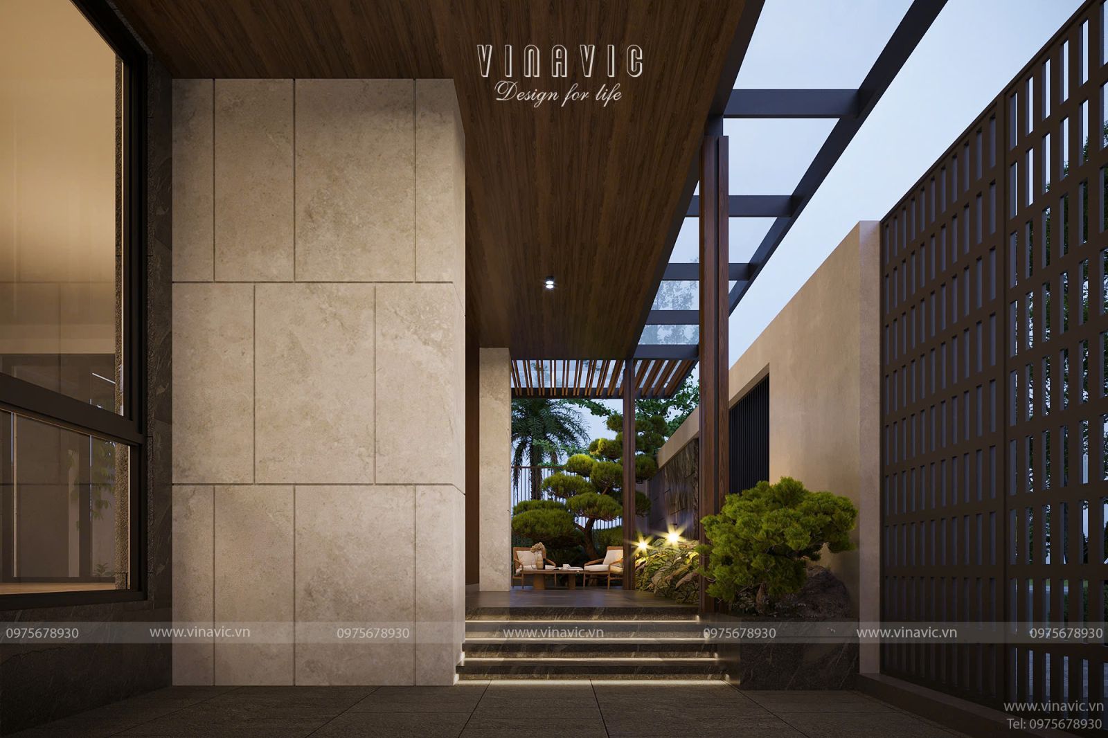 Điểm nhấn kiến trúc mẫu thiết kế biệt thự 3 tầng 200m2 BT2424