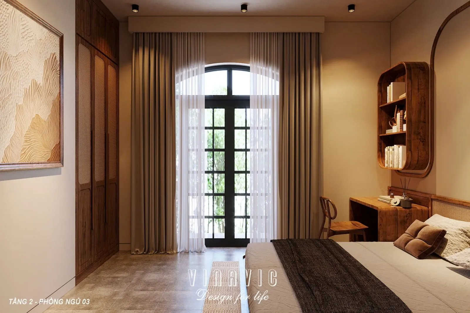 Rèm cửa vừa là vật trang trí, vừa đảm bảo chức năng che nắng, tạo sự riêng tư