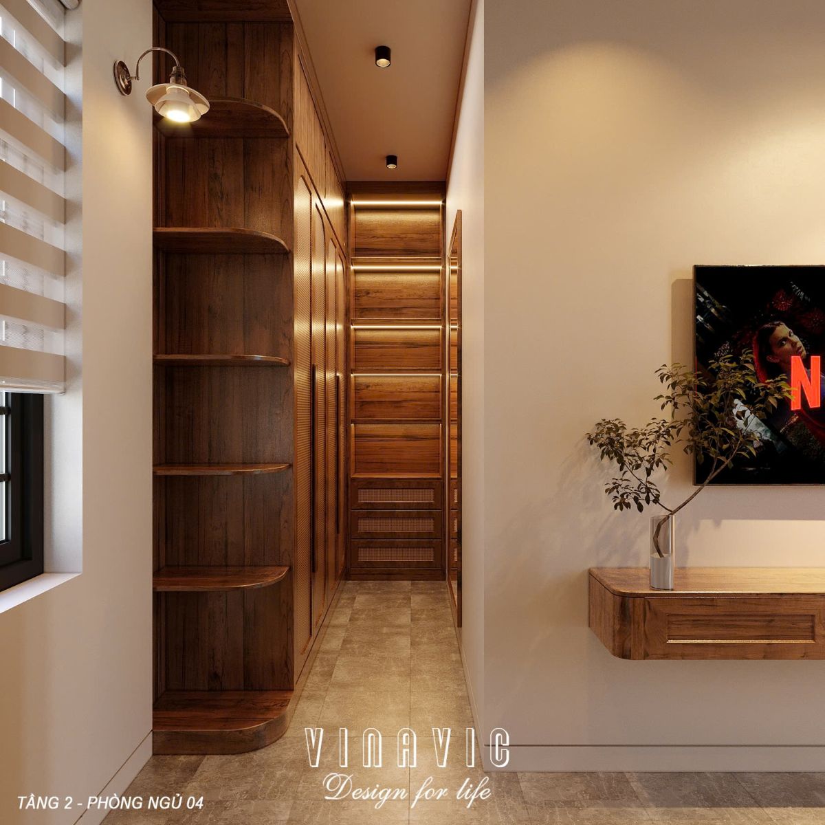 Nội thất phòng ngủ hiện đại biệt thự 9x14m (CĐT Mrs Hà - Hà Nội) NT2354