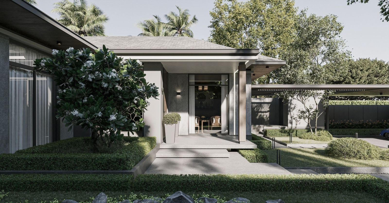 Biệt thự nhà vườn cấp 4 phong cách Zen