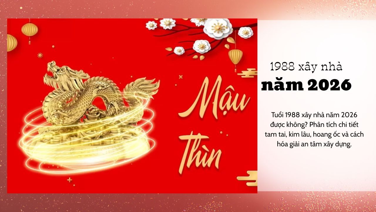 Tuổi Mậu Thìn 1988 xây nhà năm 2026 được không?