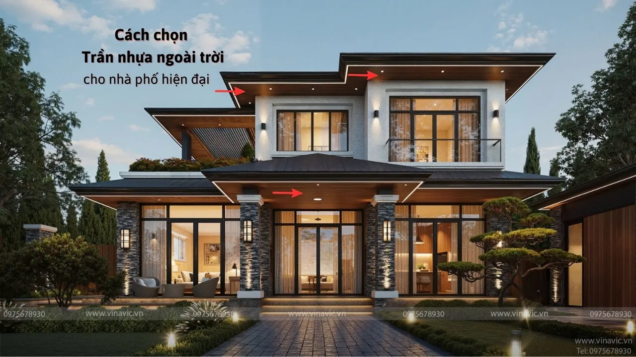 Cách Chọn Mẫu Trần Nhựa Ngoài Trời Đẹp Cho Nhà Phố Hiện Đại 2026