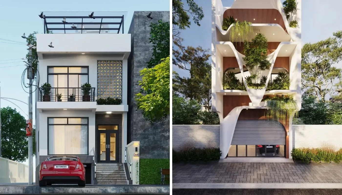 Đất 5x20 mẫu nhà có tầng hầm chìm xây đẹp & tối ưu chi phí?