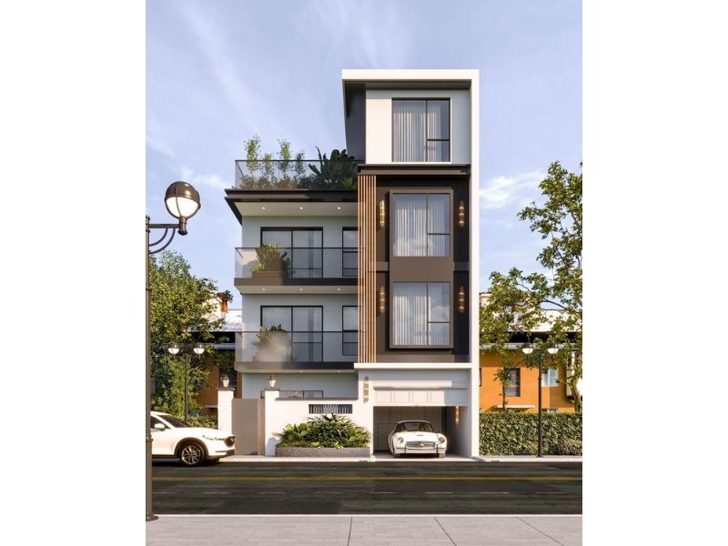 Nhà phố 5x20m có Tầng bán hầm