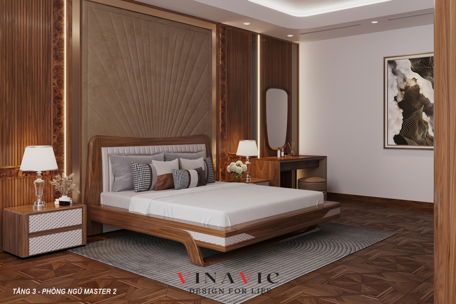 Nội thất phòng ngủ Master tầng 3