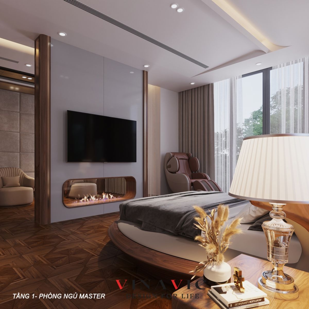 Nội thất phòng ngủ Master tầng 1