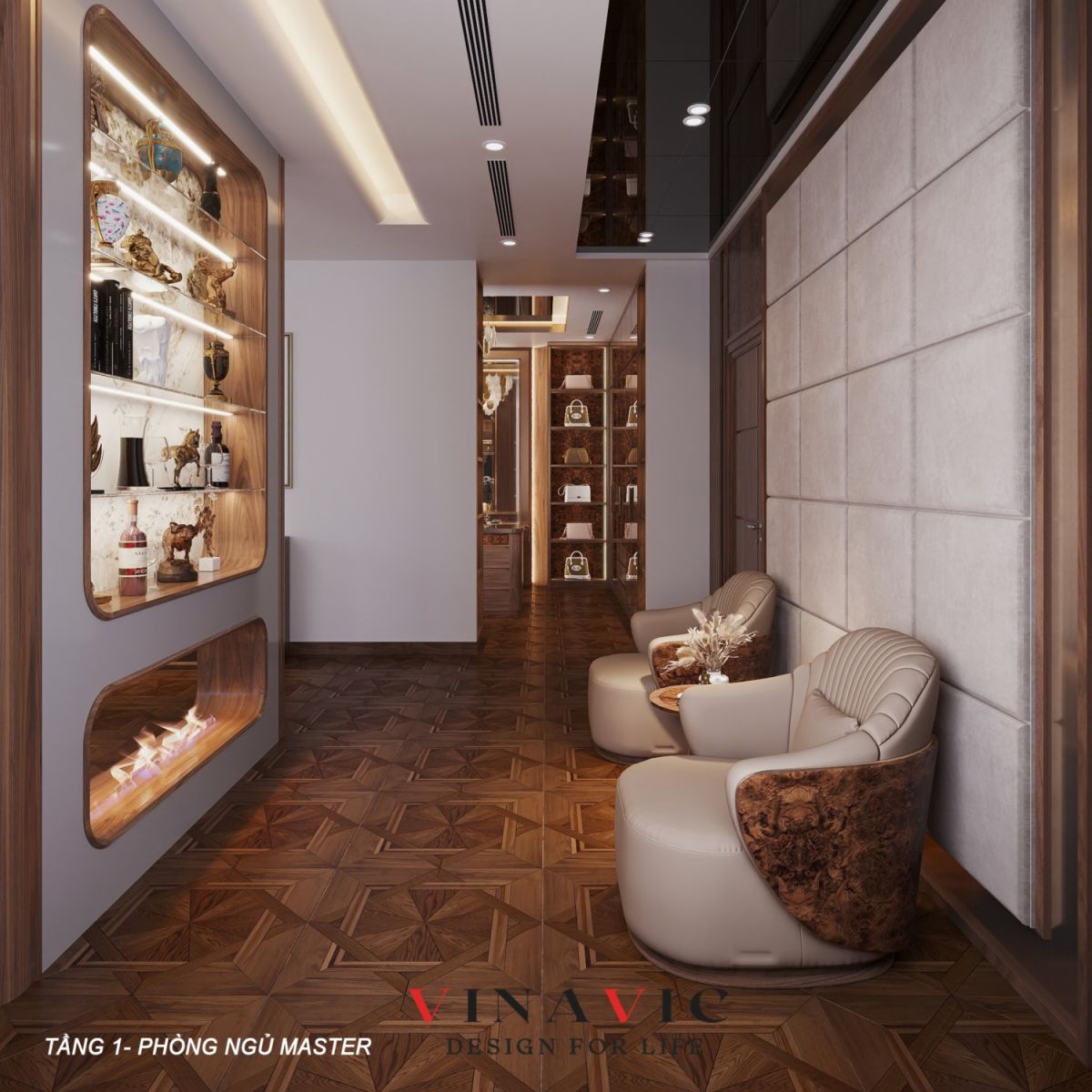 Nội thất phòng ngủ Master tầng 1