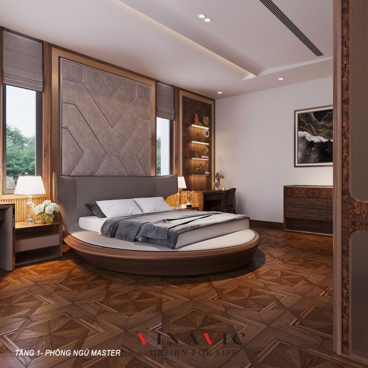 Nội thất phòng ngủ Master tầng 1