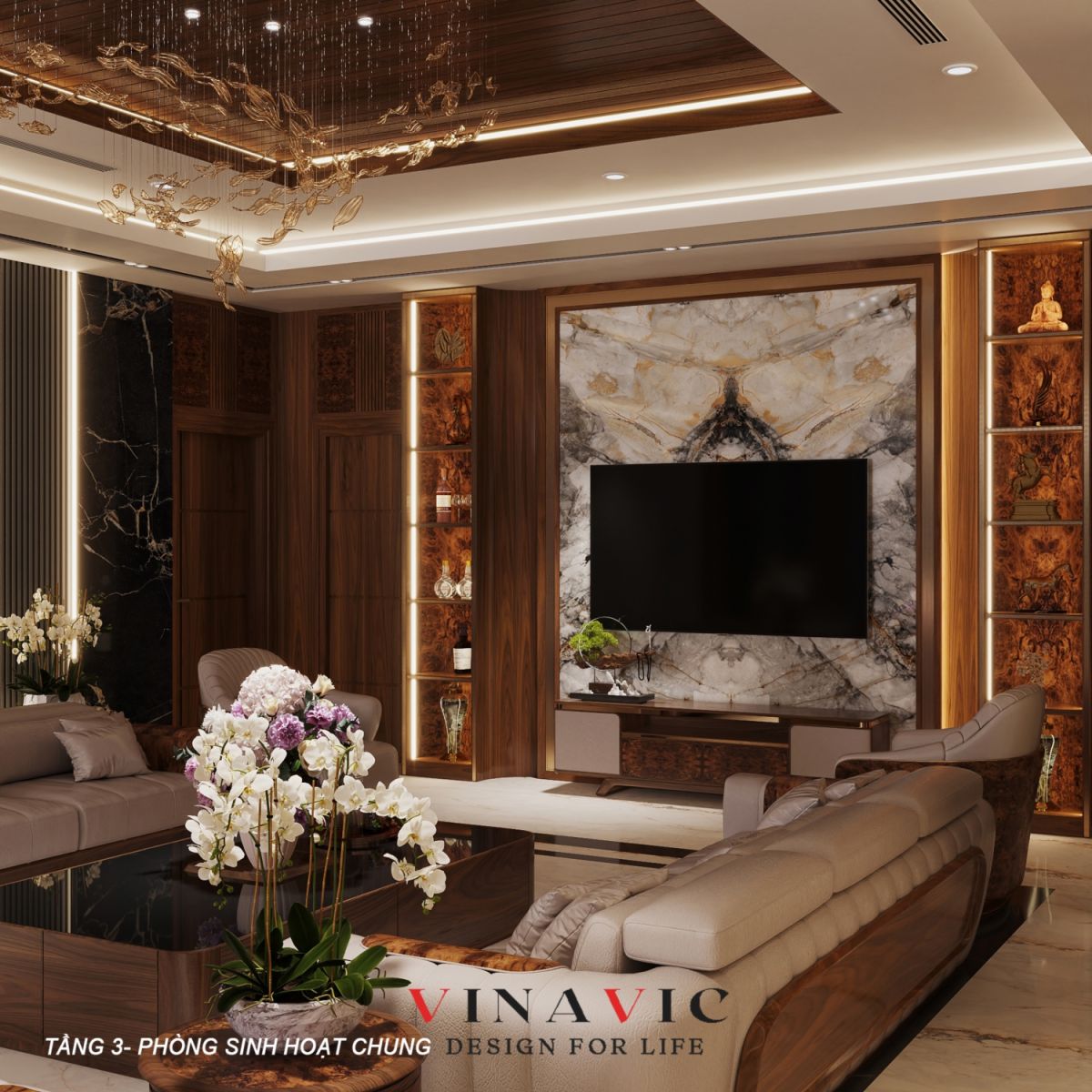 Nội thất phòng sinh hoạt chung tầng 3