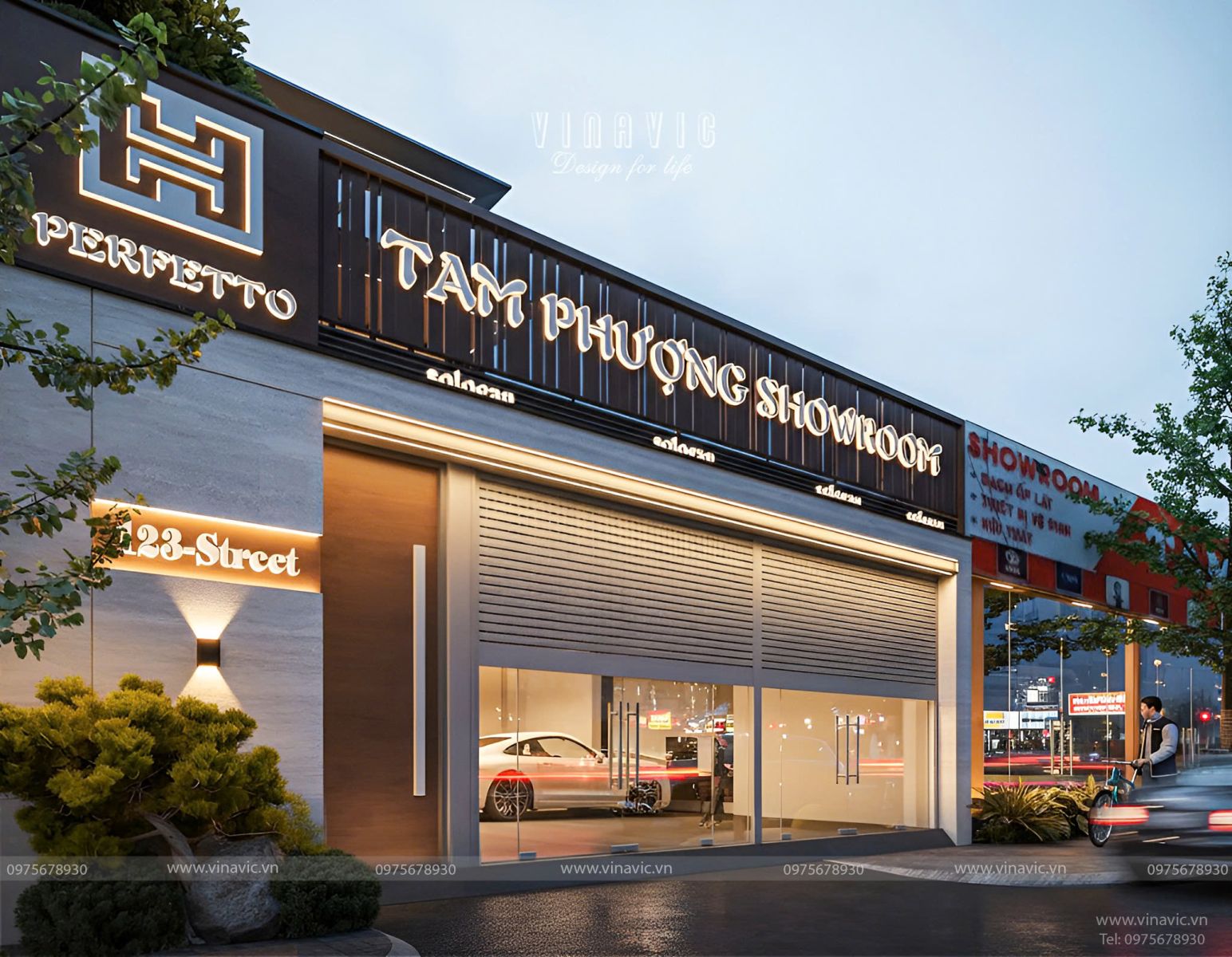 Góc mặt tiền kinh doanh Showroom 