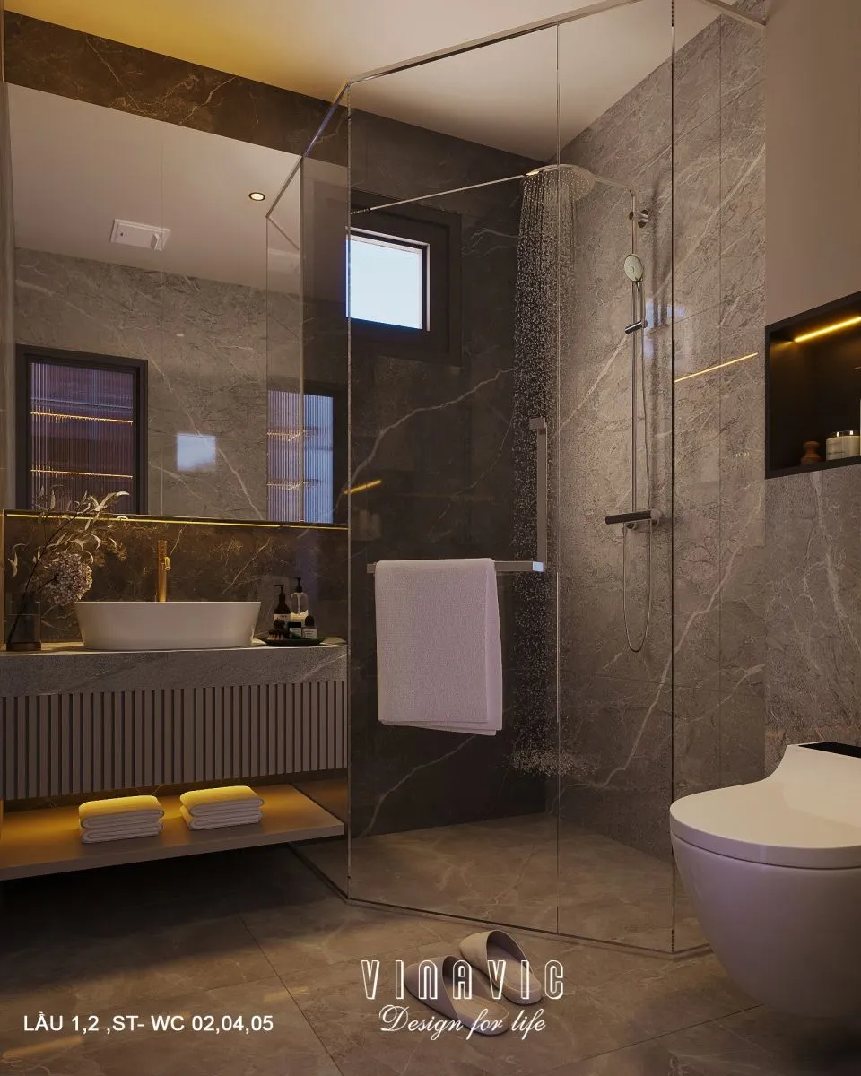 Khu vệ sinh cao cấp – chuẩn spa thư giãn ngay tại nhà