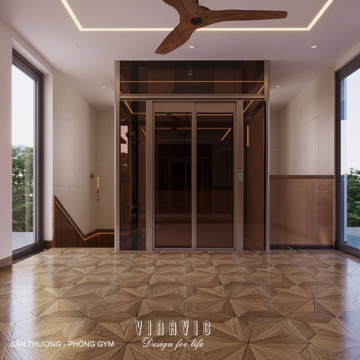 Nội thất lầu 3 biệt thự hiện đại 1 trệt 3 lầu 7x17m (CĐT Mr Minh - HCM) NT2361