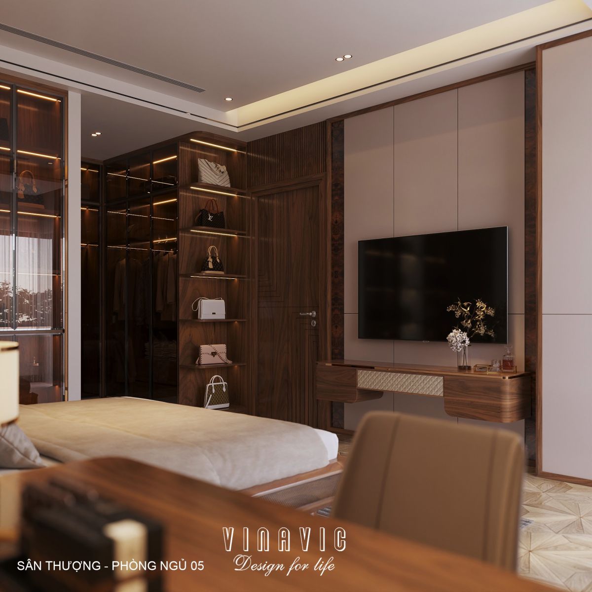 Nội thất lầu 3 biệt thự hiện đại 1 trệt 3 lầu 7x17m (CĐT Mr Minh - HCM) NT2361