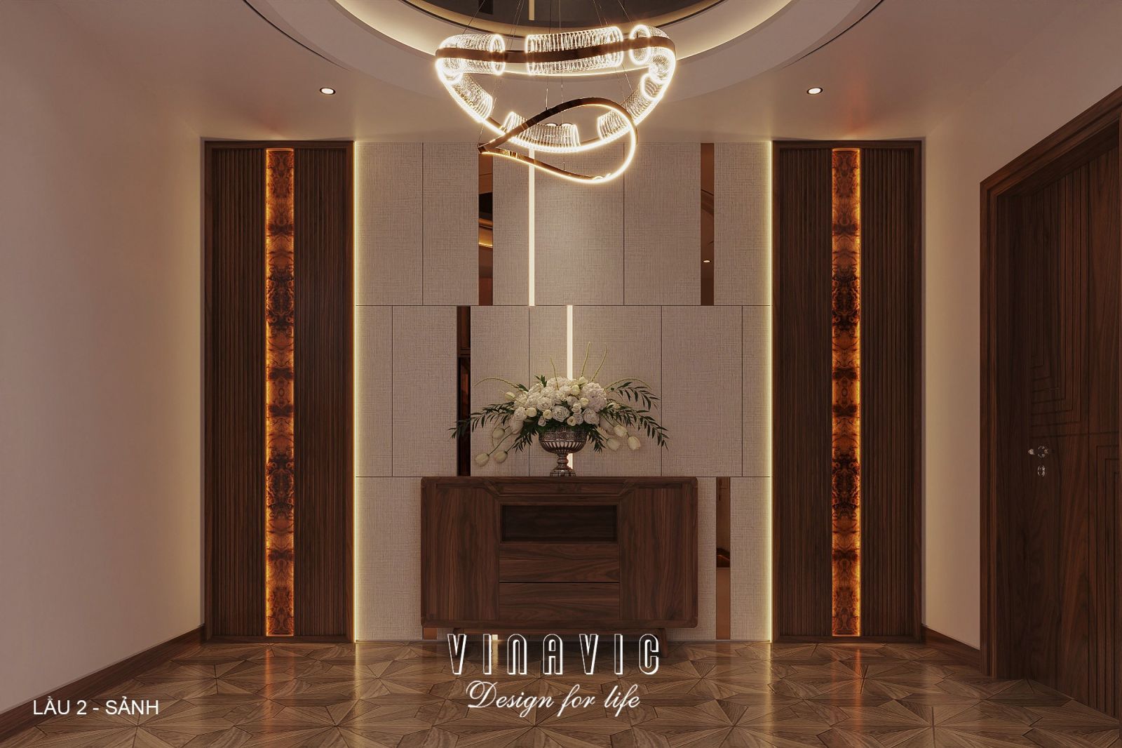 Nội thất phòng ngủ lầu 2 biệt thự hiện đại 1 trệt 3 lầu 7x17m (CĐT Mr Minh - HCM) NT2361