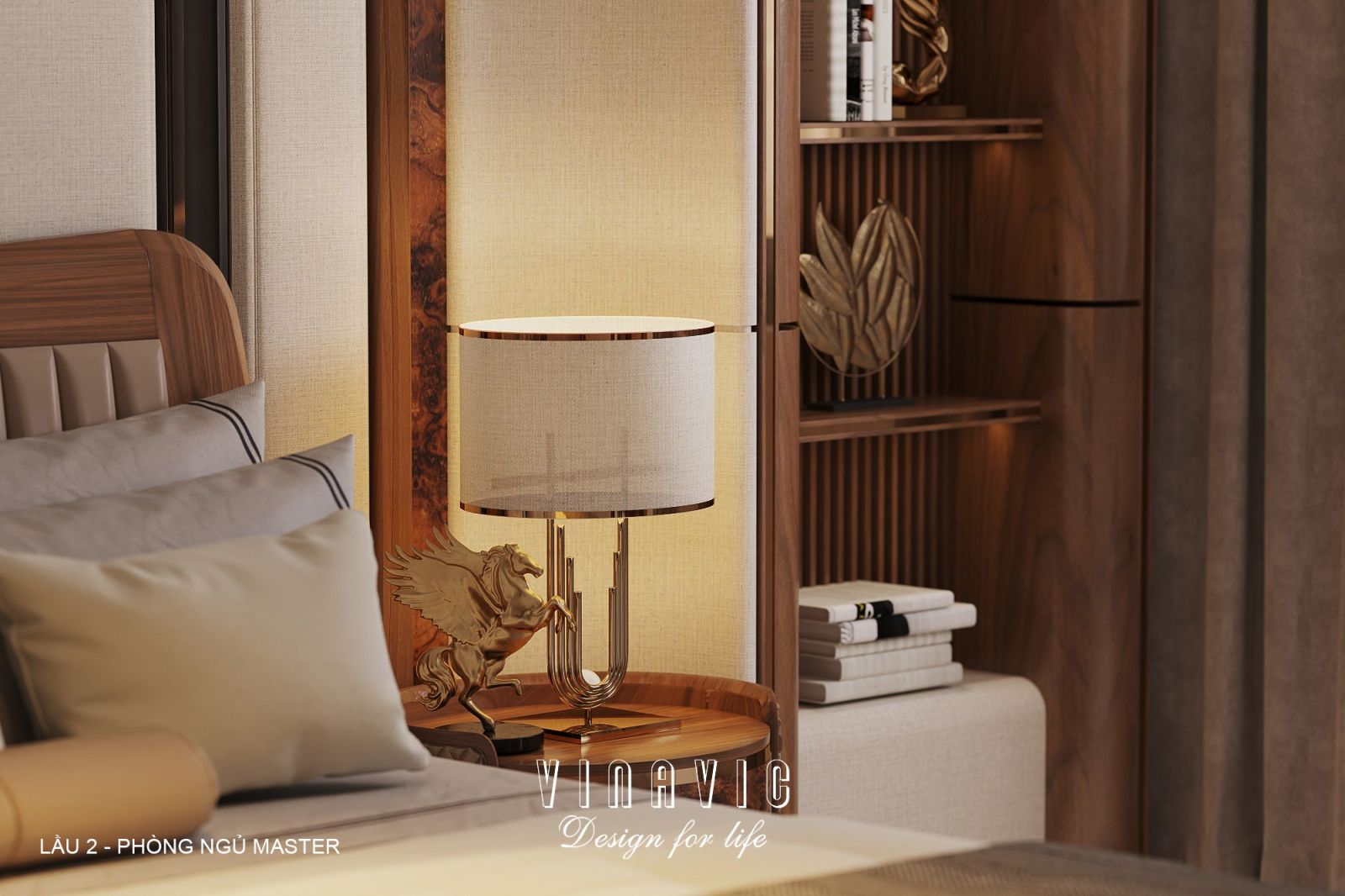 Nội thất phòng ngủ lầu 2 biệt thự hiện đại 1 trệt 3 lầu 7x17m (CĐT Mr Minh - HCM) NT2361