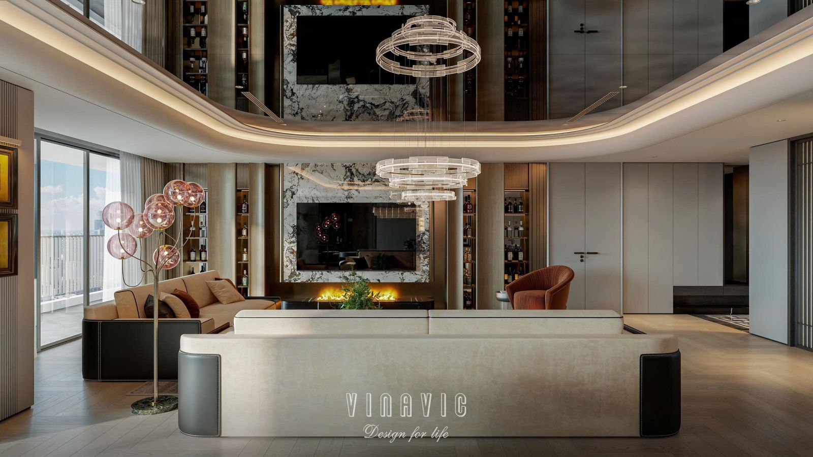 Mẫu thiết kế nội thất chung cư cao cấp chuẩn Luxury NT2362