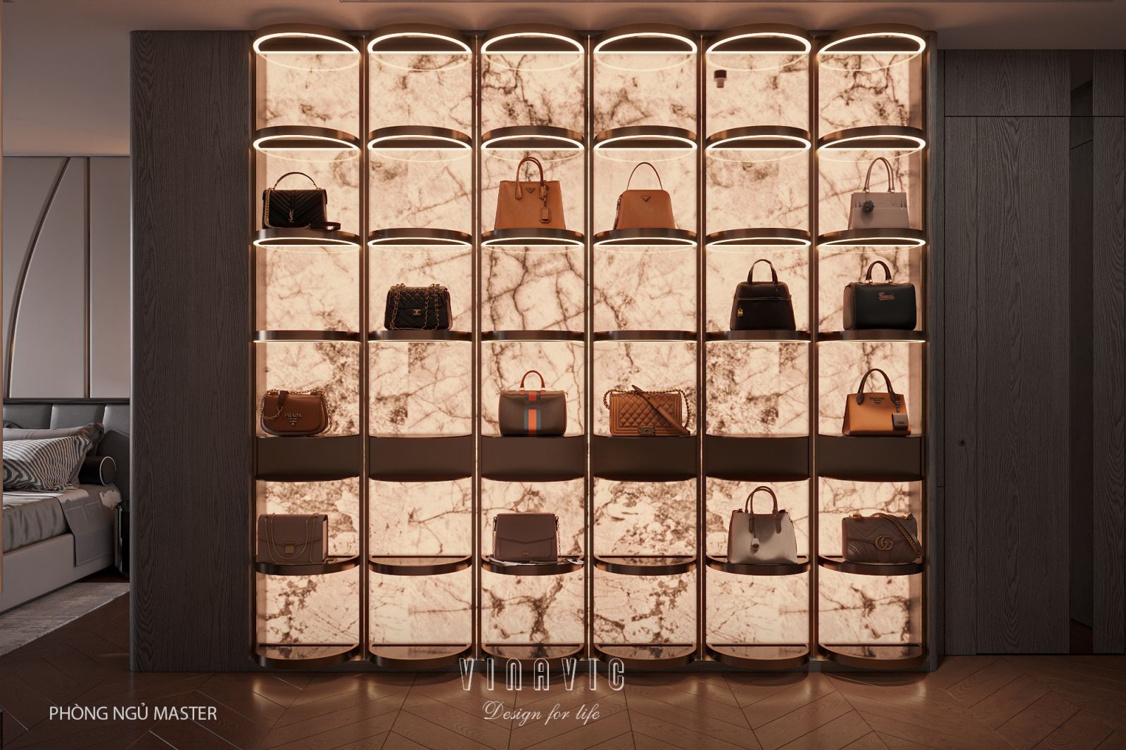 Mẫu thiết kế nội thất chung cư cao cấp chuẩn Luxury NT2362