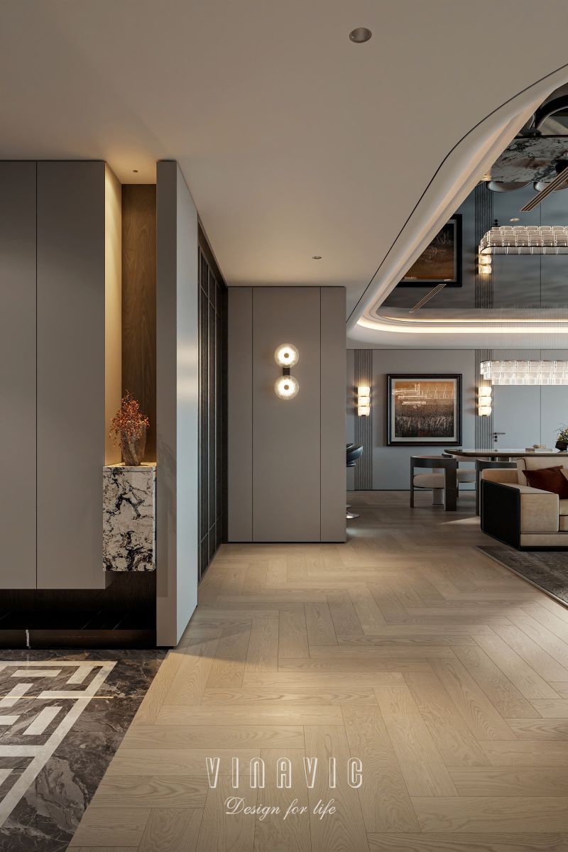 Mẫu thiết kế nội thất chung cư cao cấp chuẩn Luxury NT2362