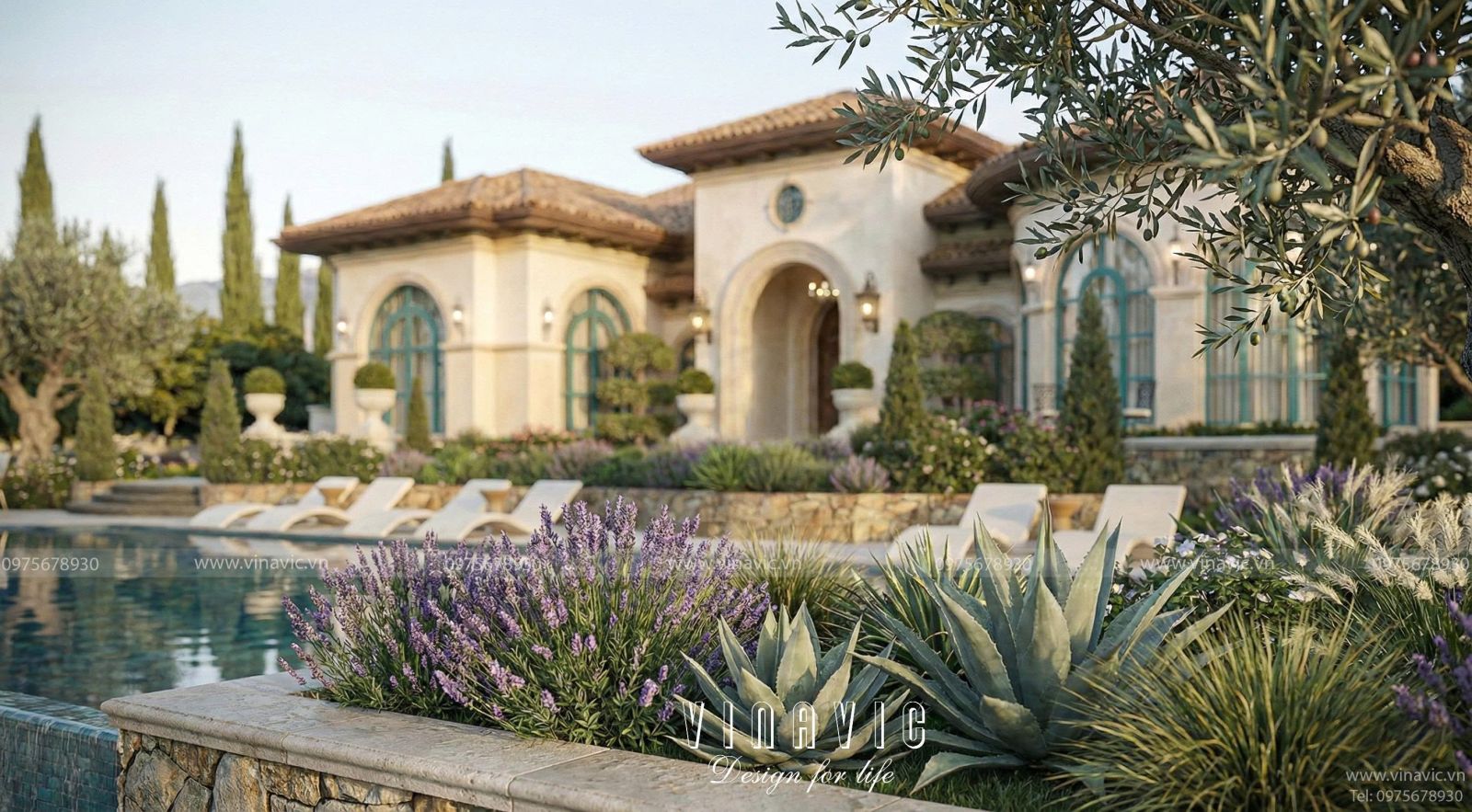 Thiết kế kiến trúc Villa 1 tầng không gian mở kết nối sân vườn xanh mát