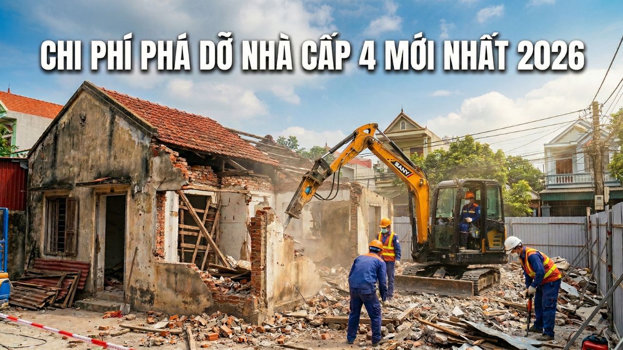 Bóc Tách Chi Phí Phá Nhà Cấp 4 2026: Chủ Nhà Cần Biết Trước Khi Xây Nhà Mới