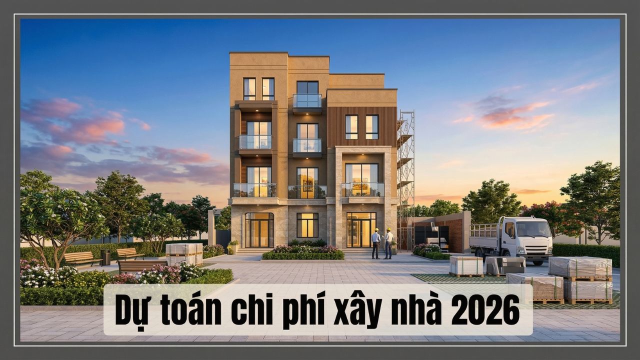 Dự toán chi phí xây nhà 2026: Sai 1 bước tốn thêm trăm triệu