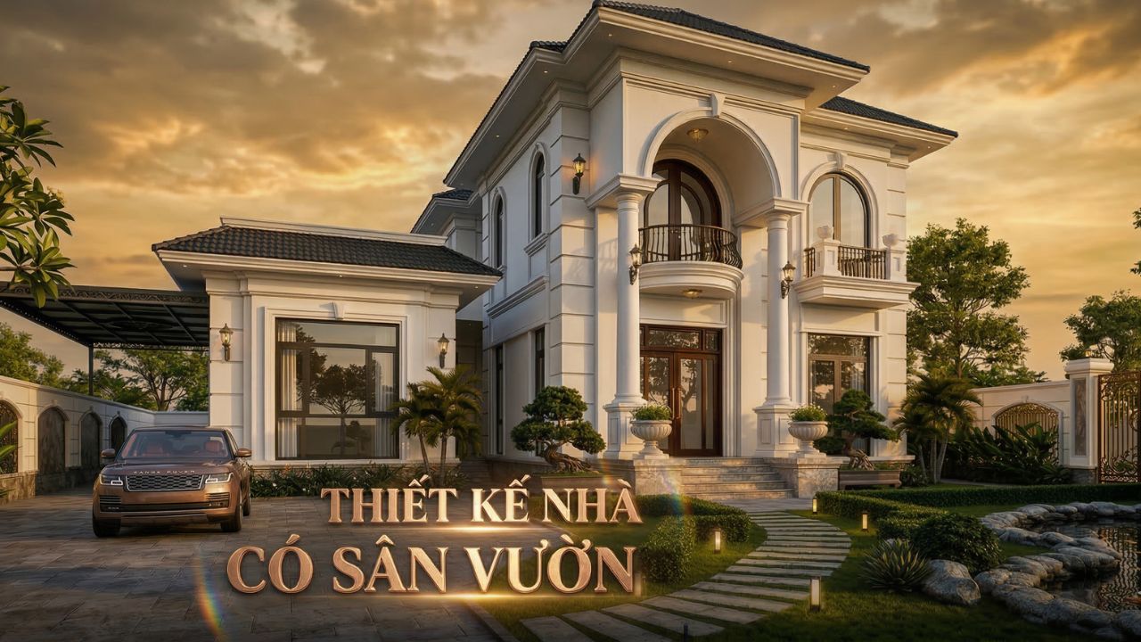 Thiết kế nhà có sân vườn – xu hướng sống xanh được yêu thích