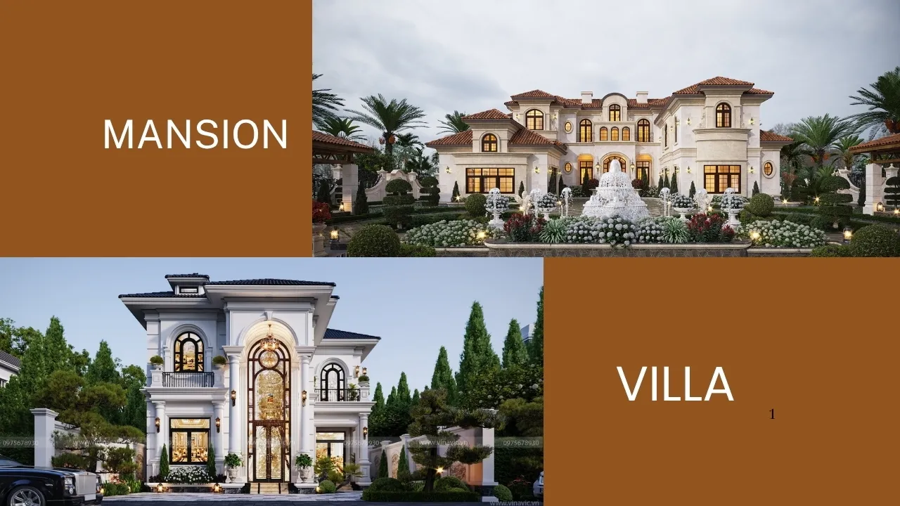 Phân biệt Villa và Mansion theo tiêu chuẩn kiến trúc