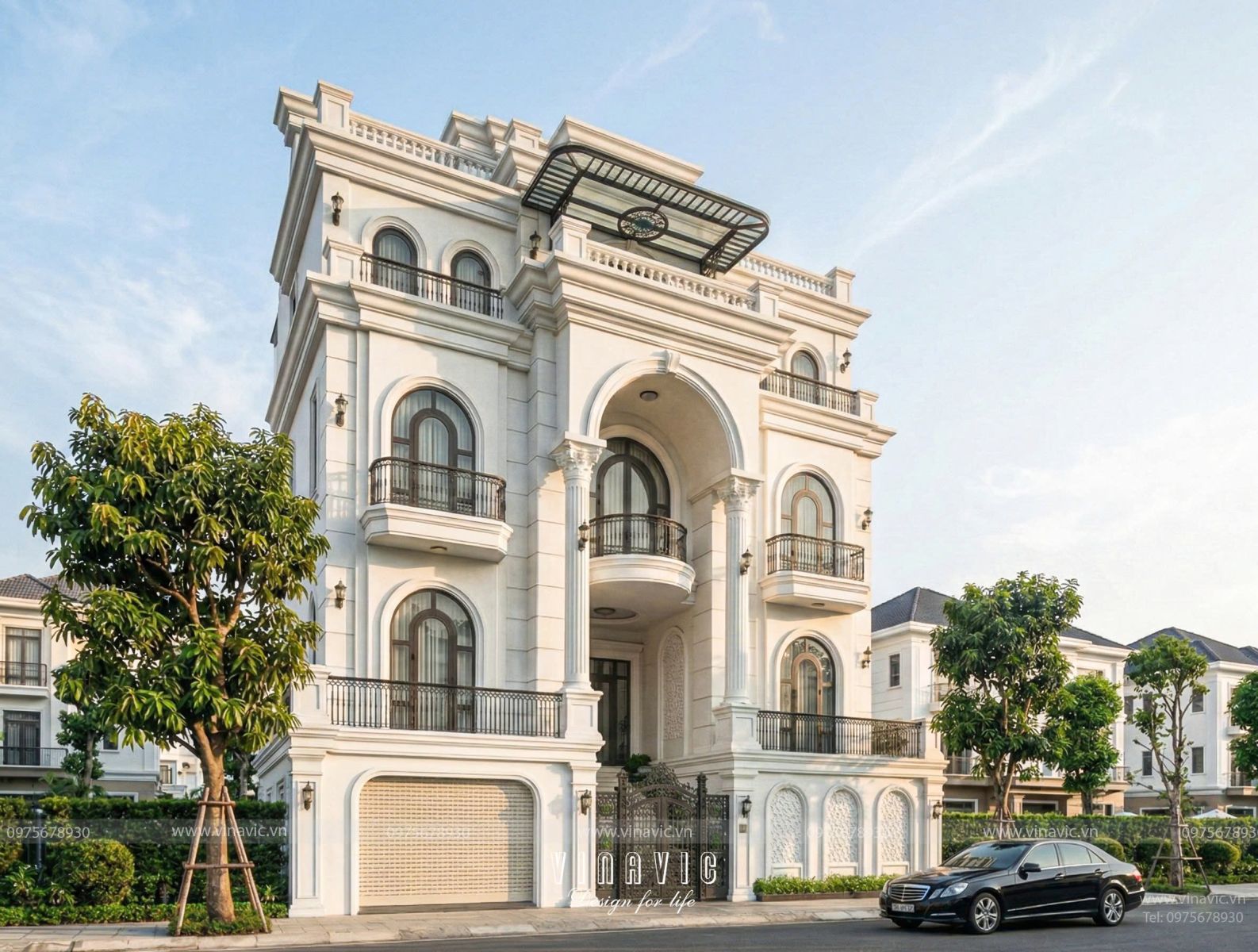 Thông tin dự án biệt thự tân cổ điển 3 tầng 1 trệt BT2459