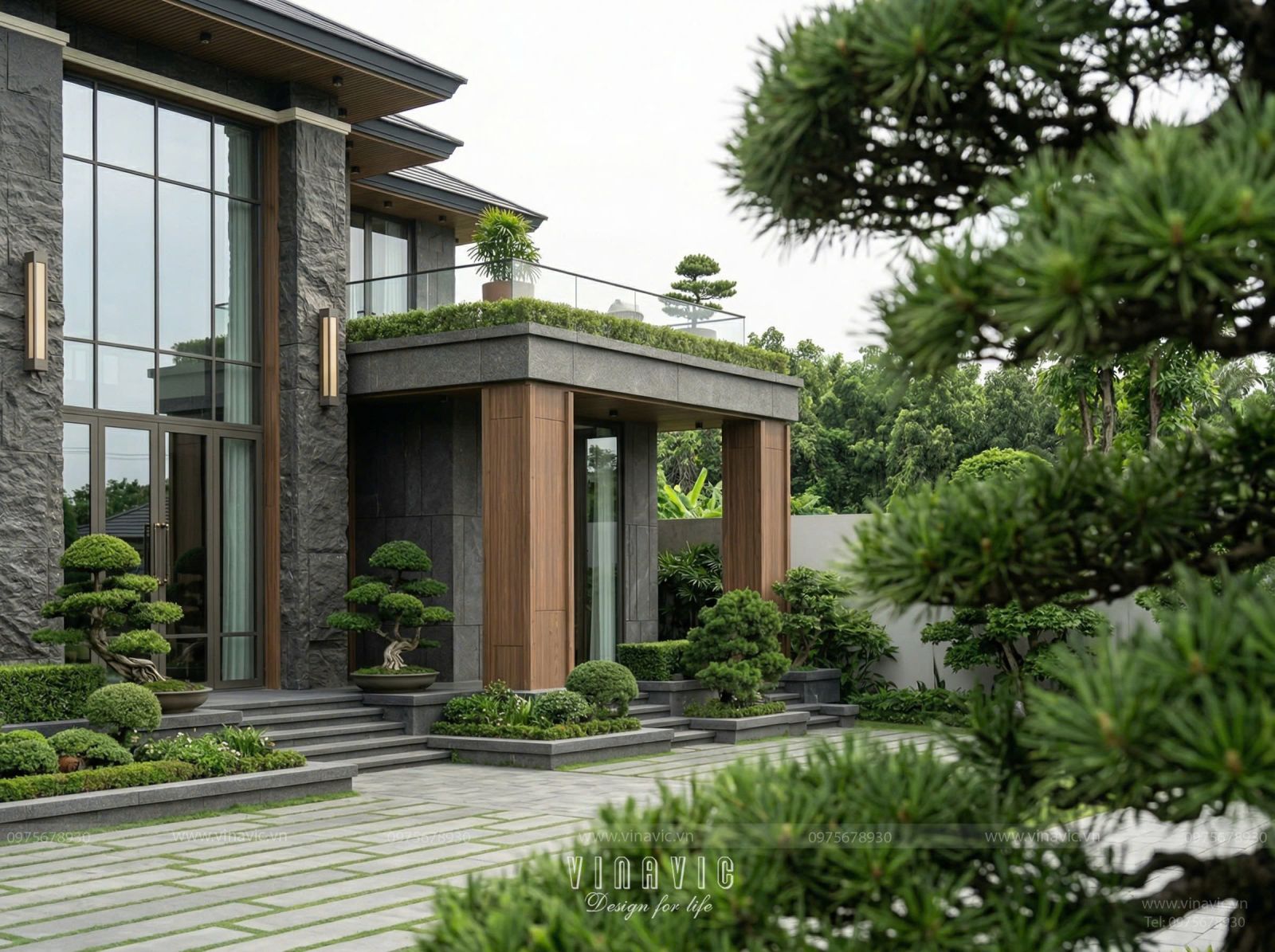 Phân chia công năng biệt thự phong cách Zen Luxury BT2464