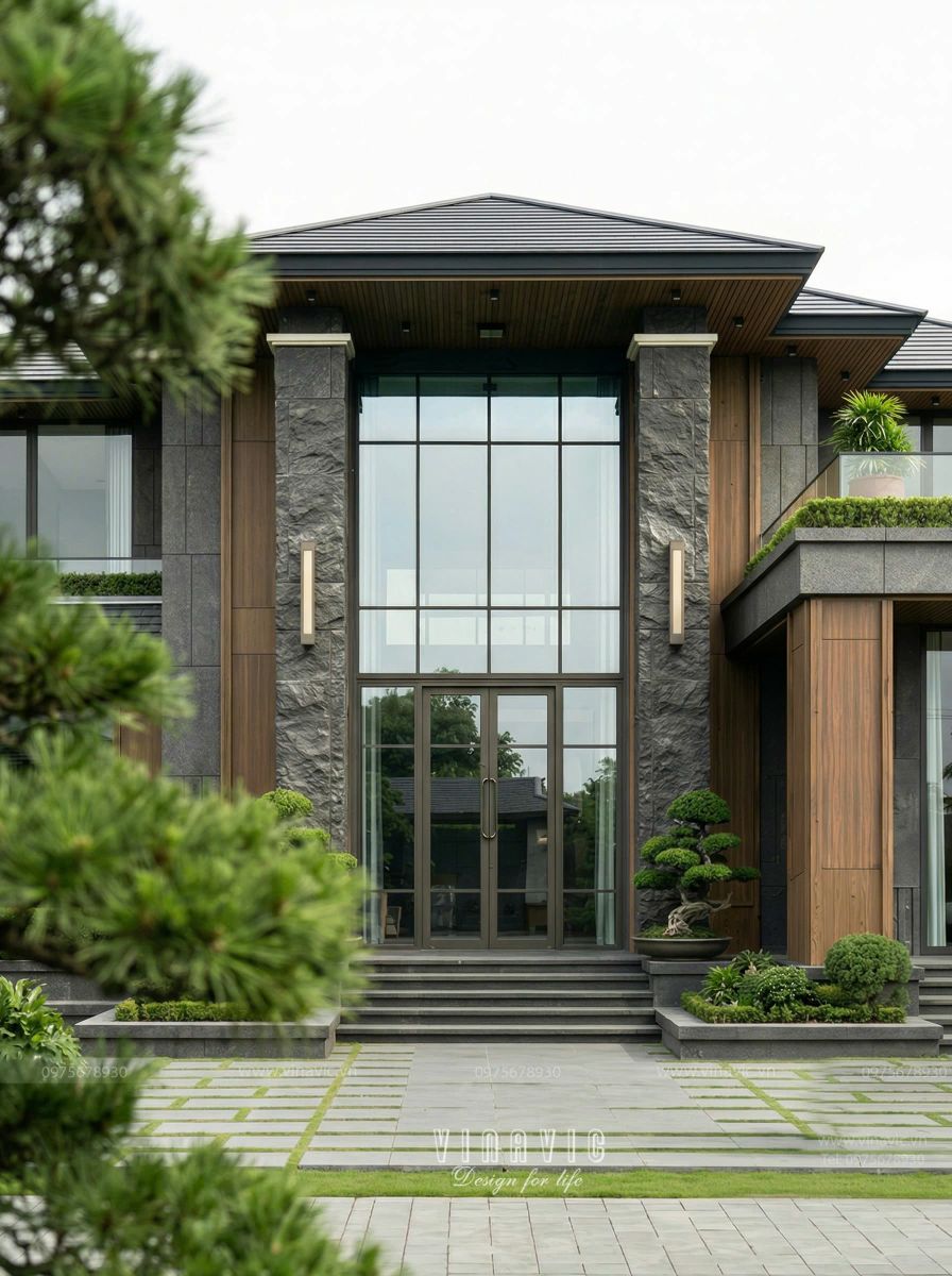 Kiến trúc biệt thự 2 tầng sang trọng, tinh tế