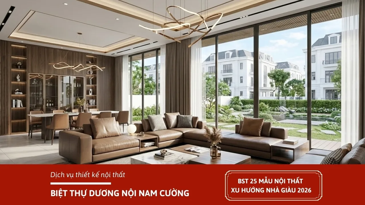 BST Mẫu Thiết Kế Nội Thất Biệt Thự Dương Nội Nam Cường Đẹp Mê Mẩn
