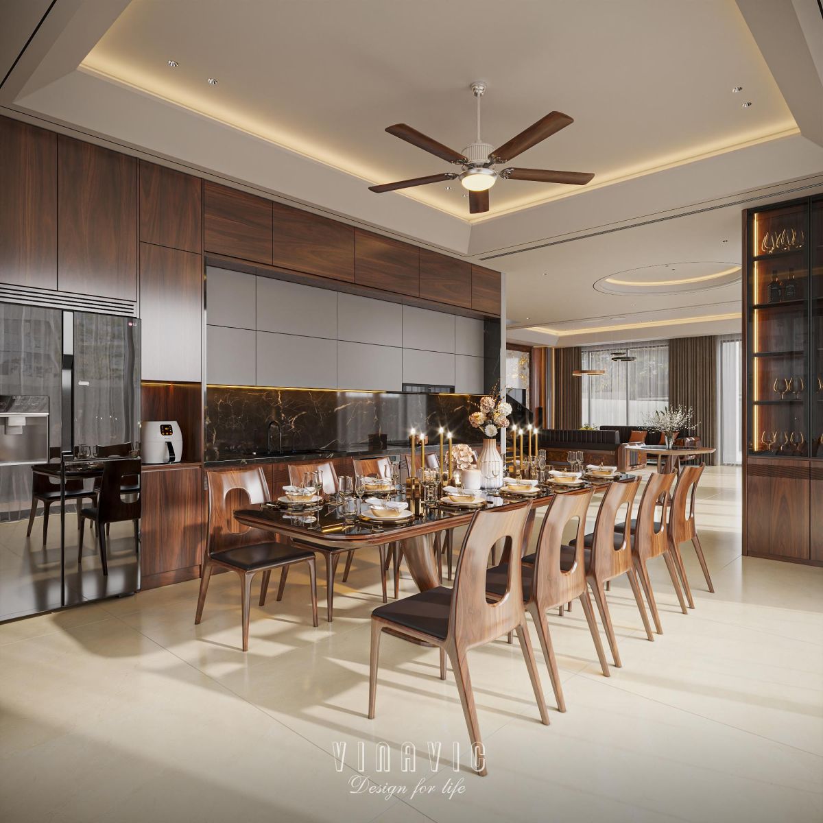 Nội thất hiện đại biệt thự 2 tầng 9x16m (CĐT Mrs Tình - Phú Thọ) NT2363