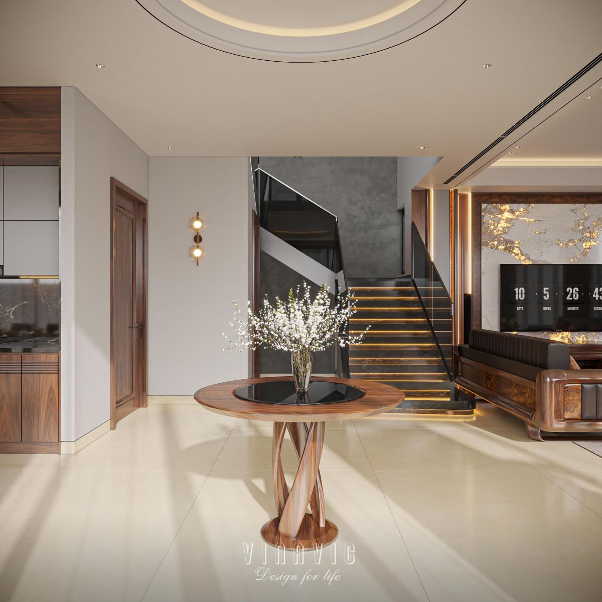 Nội thất hiện đại biệt thự 2 tầng 9x16m (CĐT Mrs Tình - Phú Thọ) NT2363