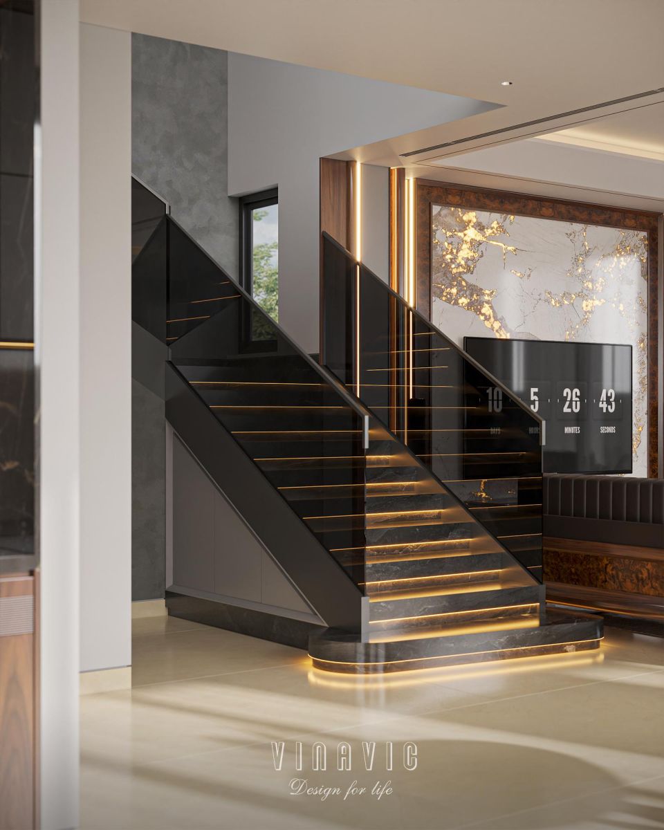 Nội thất hiện đại biệt thự 2 tầng 9x16m (CĐT Mrs Tình - Phú Thọ) NT2363