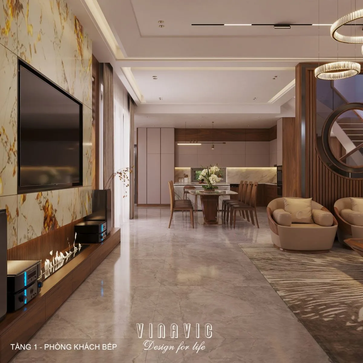 Vật liệu trong nội thất biệt thự Galleria