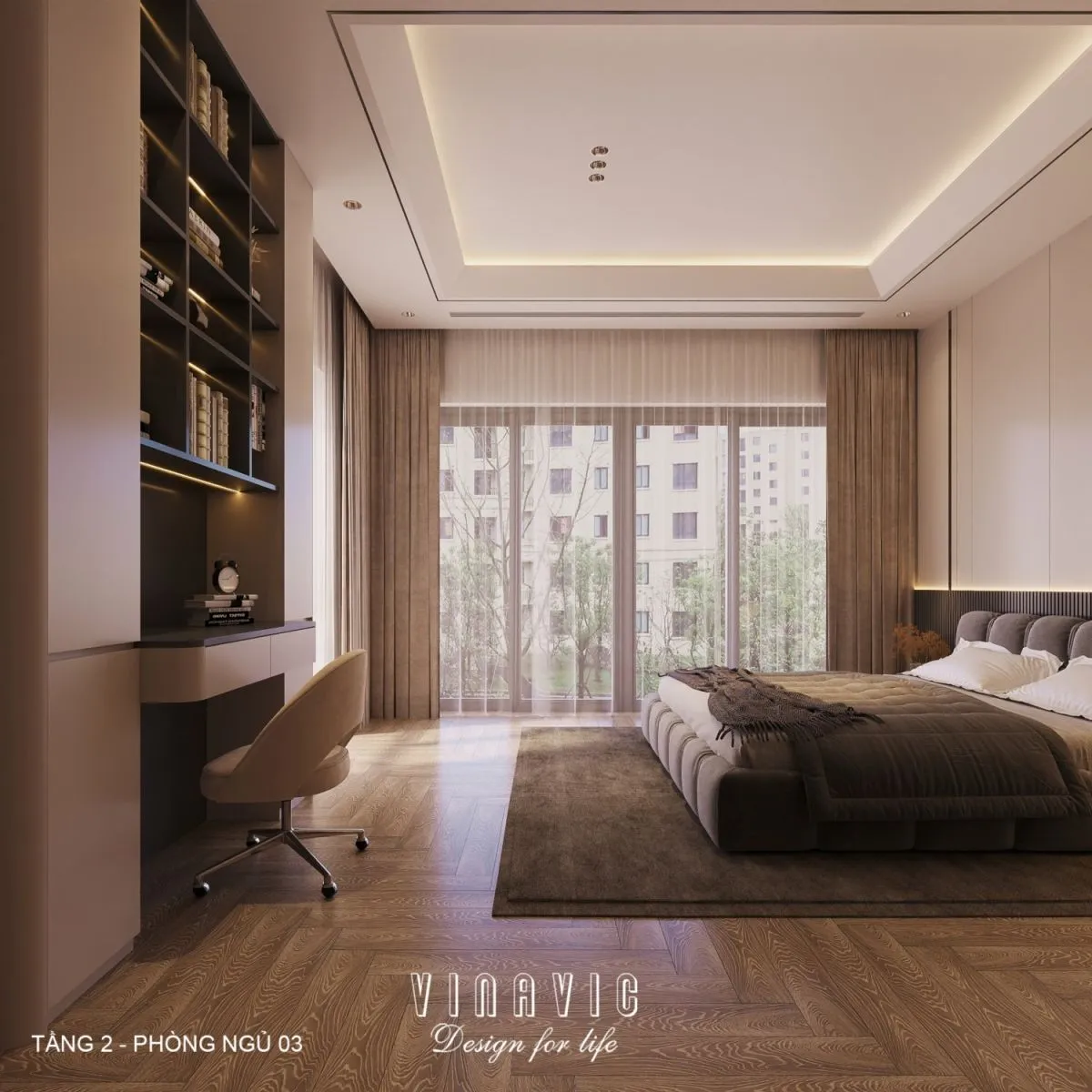 Thiết kế phòng ngủ hợp phong thủy cho gia chủ mệnh Kim