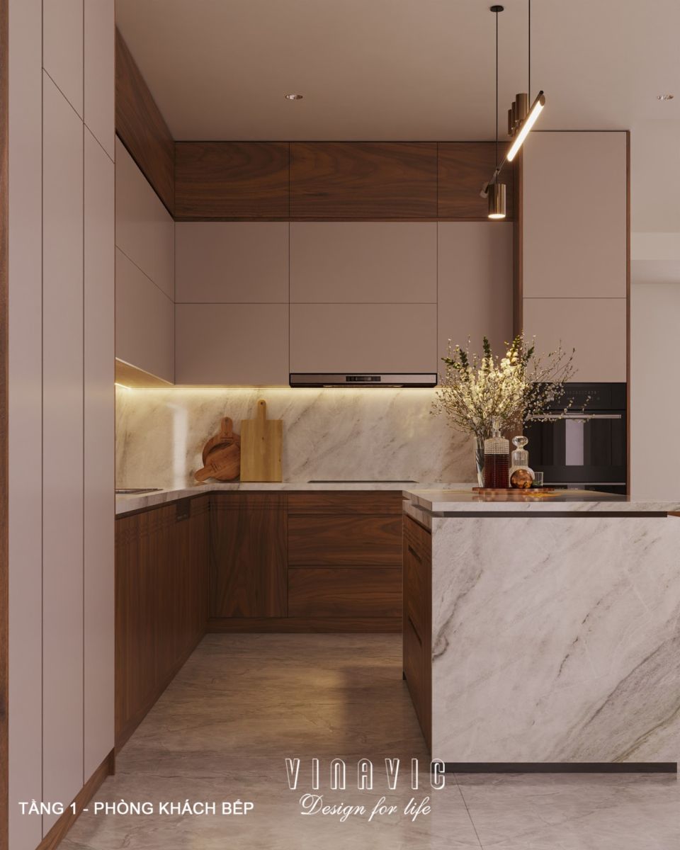 Thiết kế nội thất hiện đại biệt thự 2 tầng 14x16m (CĐT Mr Nhớ - Nghệ An) NT2364