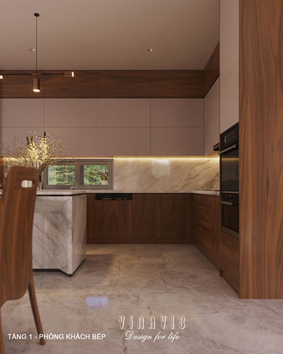 Thiết kế nội thất hiện đại biệt thự 2 tầng 14x16m (CĐT Mr Nhớ - Nghệ An) NT2364