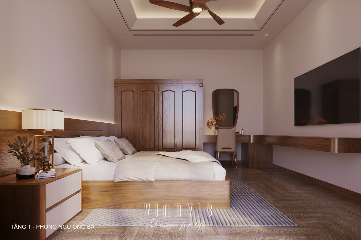 Thiết kế nội thất hiện đại biệt thự 2 tầng 14x16m (CĐT Mr Nhớ - Nghệ An) NT2364