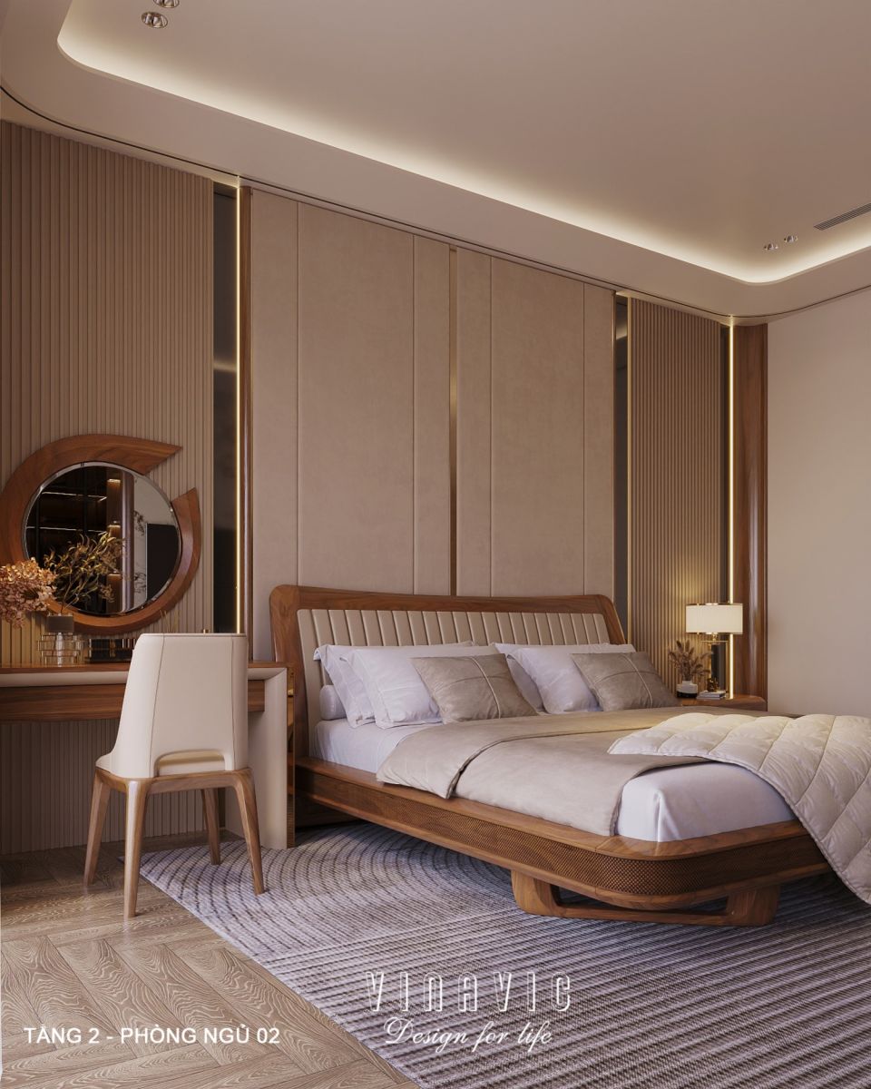 Thiết kế nội thất hiện đại biệt thự 2 tầng 14x16m (CĐT Mr Nhớ - Nghệ An) NT2364