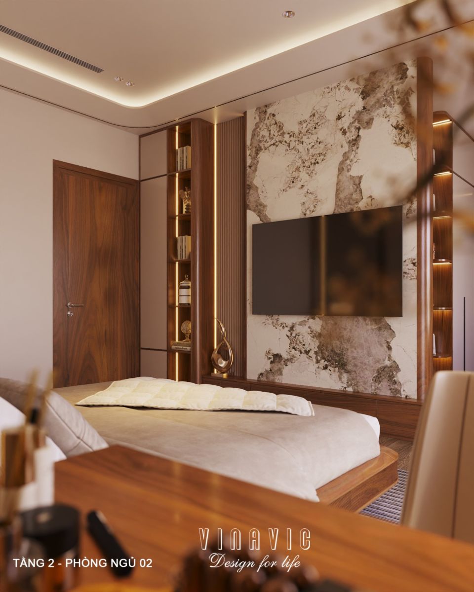 Thiết kế nội thất hiện đại biệt thự 2 tầng 14x16m (CĐT Mr Nhớ - Nghệ An) NT2364